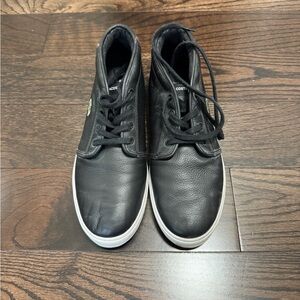 Lacoste Black Leather high top Sneakers